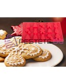 Силиконов молд форма за коледни сладки 15бр